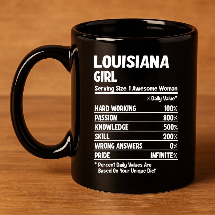 Louisiana Girl 11oz C Handle Ceramic Mug
