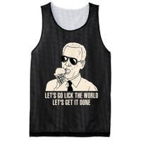 Let's Go Lick The World, Let's Get It Done Funny Joe Biden Mesh Reversible Basketball Jersey Tank