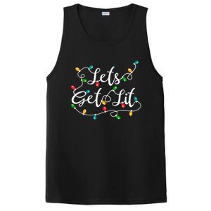 LetS Get Lit Funny Xmas Holidays Christmas Gift PosiCharge Competitor Tank