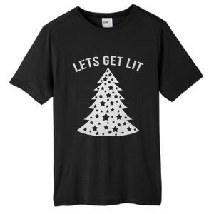 LetS Get Lit Xmas Adult Funny Christmas Gift Tall Fusion ChromaSoft Performance T-Shirt