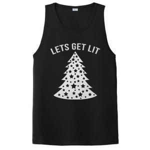 LetS Get Lit Xmas Adult Funny Christmas Gift PosiCharge Competitor Tank