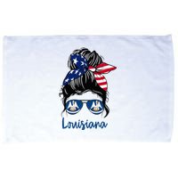 Louisiana Girl Louisiana Flag State Girlfriend Messy Bun Microfiber Hand Towel