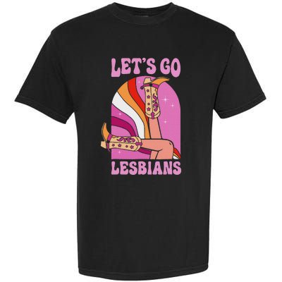 LetS Go Lesbians Lgbtq Lesbian Pride Month Cowgirl Garment-Dyed Heavyweight T-Shirt