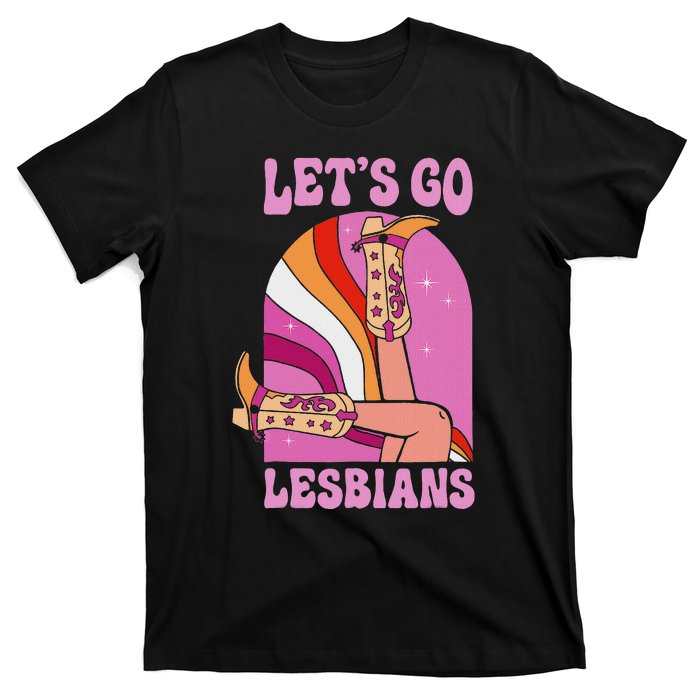 LetS Go Lesbians Lgbtq Lesbian Pride Month Cowgirl T-Shirt