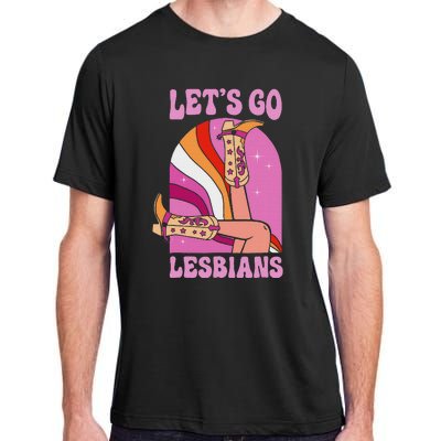 LetS Go Lesbians Lgbtq Lesbian Pride Month Cowgirl Adult ChromaSoft Performance T-Shirt