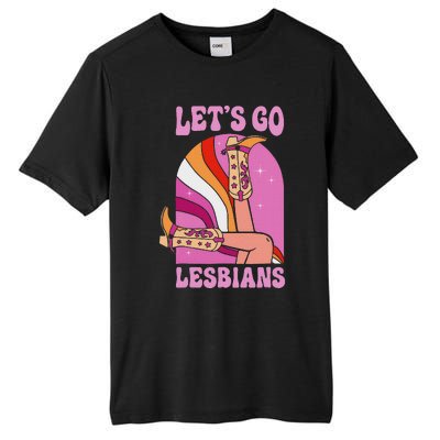 LetS Go Lesbians Lgbtq Lesbian Pride Month Cowgirl Tall Fusion ChromaSoft Performance T-Shirt