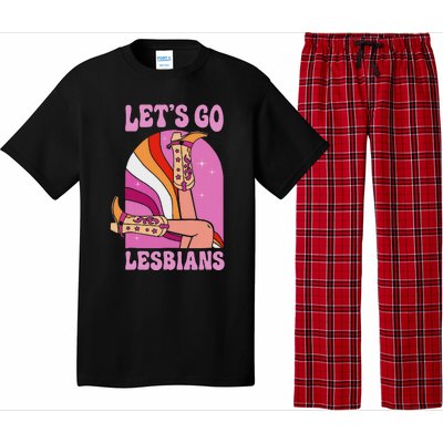 LetS Go Lesbians Lgbtq Lesbian Pride Month Cowgirl Pajama Set