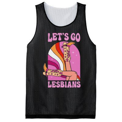 LetS Go Lesbians Lgbtq Lesbian Pride Month Cowgirl Mesh Reversible Basketball Jersey Tank