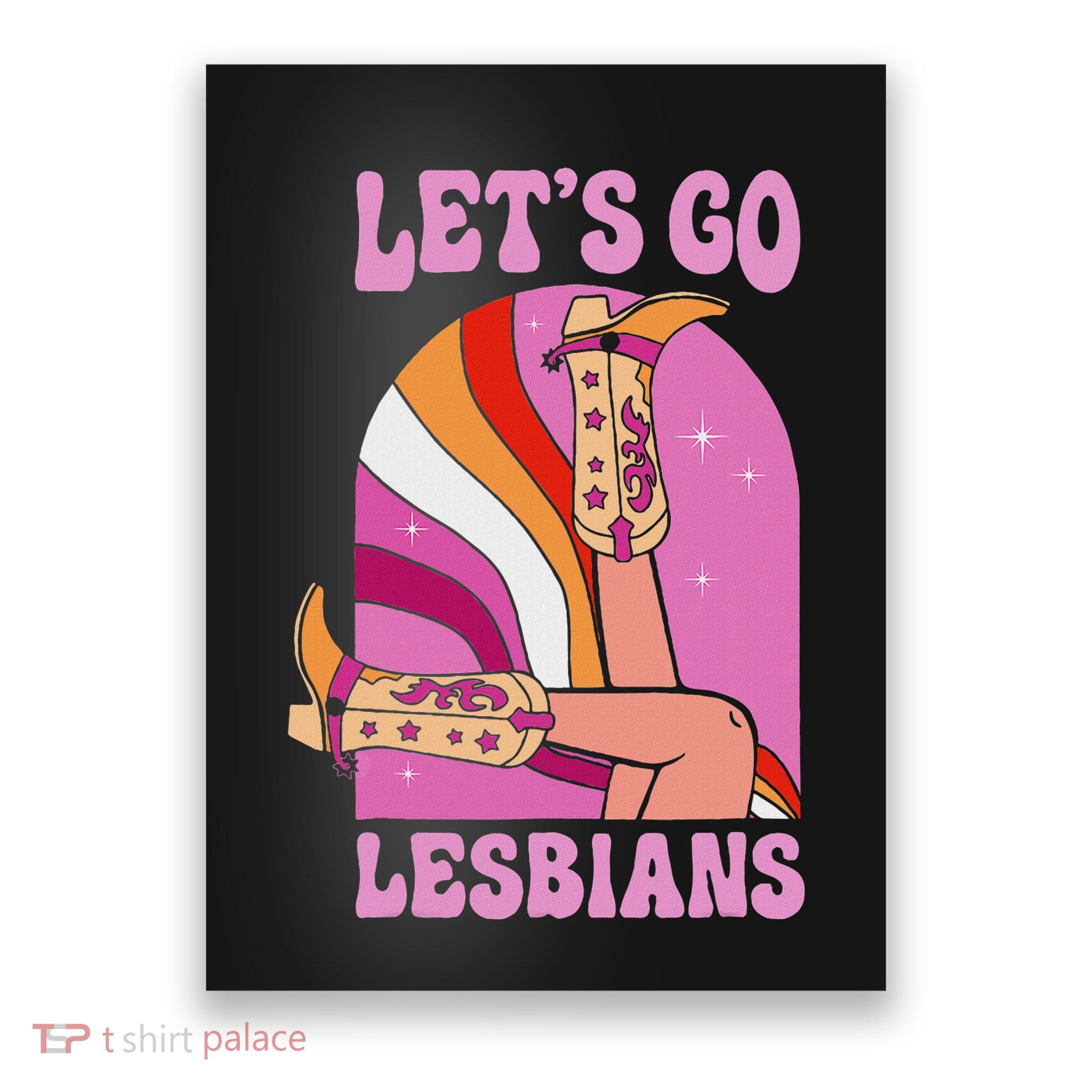 LetS Go Lesbians Lgbtq Lesbian Pride Month Cowgirl Poster