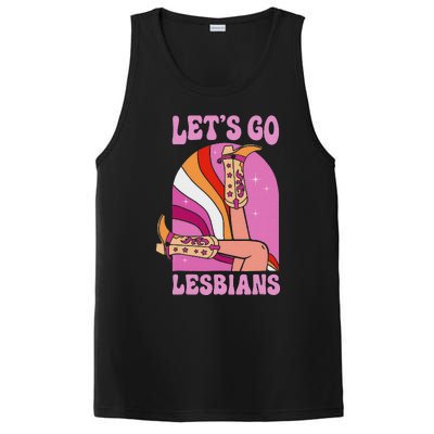 LetS Go Lesbians Lgbtq Lesbian Pride Month Cowgirl PosiCharge Competitor Tank