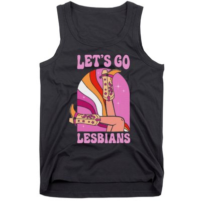 LetS Go Lesbians Lgbtq Lesbian Pride Month Cowgirl Tank Top