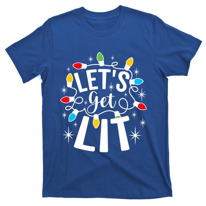 LetS Get Lit Xmas Funny Sarcastic Merry Christmas Humor Gift T-Shirt