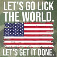 Let's Go Lick The World. Let's Get It Done Usa American Flag Legacy Tie Dye Trucker Hat