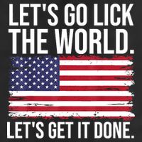 Let's Go Lick The World. Let's Get It Done Usa American Flag 25L Jumbo Tote