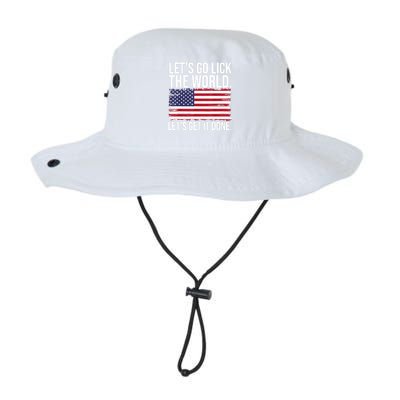 Let's Go Lick The World. Let's Get It Done Usa American Flag Legacy Cool Fit Booney Bucket Hat