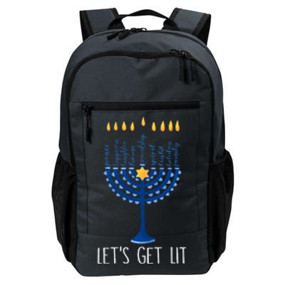 Lets Get Lit Happy Hanukkah Menorah Jewish Daily Commute Backpack