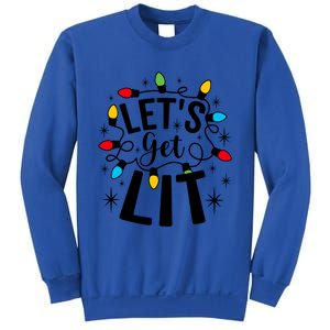 LetS Get Lit Xmas Funny Sarcastic Merry Christmas Humor Great Gift Sweatshirt