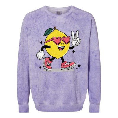 Lemonade Girl Lemonade Lemon Stand Lemonade Crew Colorblast Crewneck Sweatshirt