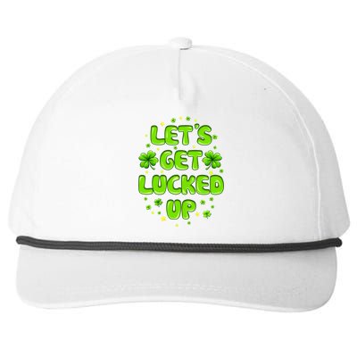 LetS Get Lucked Up St. PatrickS Day Snapback Five-Panel Rope Hat