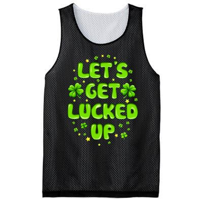 LetS Get Lucked Up St. PatrickS Day Mesh Reversible Basketball Jersey Tank