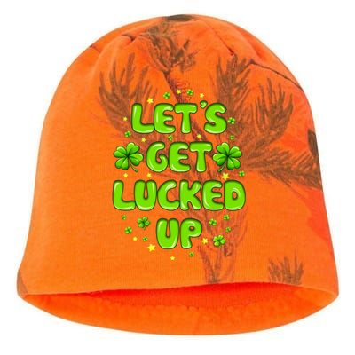 LetS Get Lucked Up St. PatrickS Day Kati - Camo Knit Beanie