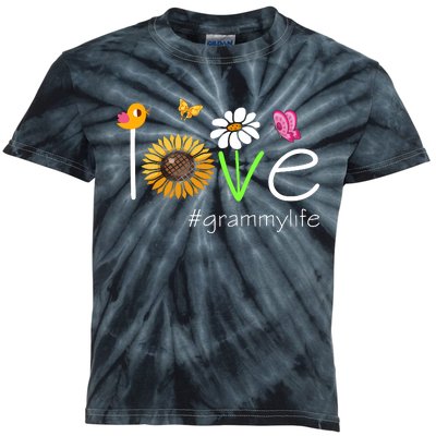 Love Grammy Life Cute Matching Family Kids Tie-Dye T-Shirt