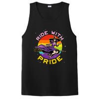 Lgbtq Gay Lesbian Rainbow Ride With Pride Witch Halloween PosiCharge Competitor Tank