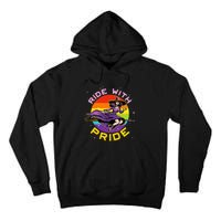 Lgbtq Gay Lesbian Rainbow Ride With Pride Witch Halloween Tall Hoodie