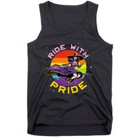 Lgbtq Gay Lesbian Rainbow Ride With Pride Witch Halloween Tank Top