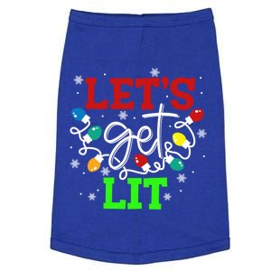 Let's Get Lit Funny Christmas Ing Cool Gift Xmas Lights Funny Gift Doggie Tank