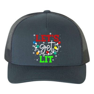 Let's Get Lit Funny Christmas Ing Cool Gift Xmas Lights Funny Gift Yupoong Adult 5-Panel Trucker Hat