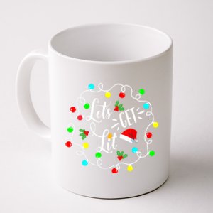 Let's Get Lit Funny Christmas Ing Lights Santa Matching Funny Gift Coffee Mug