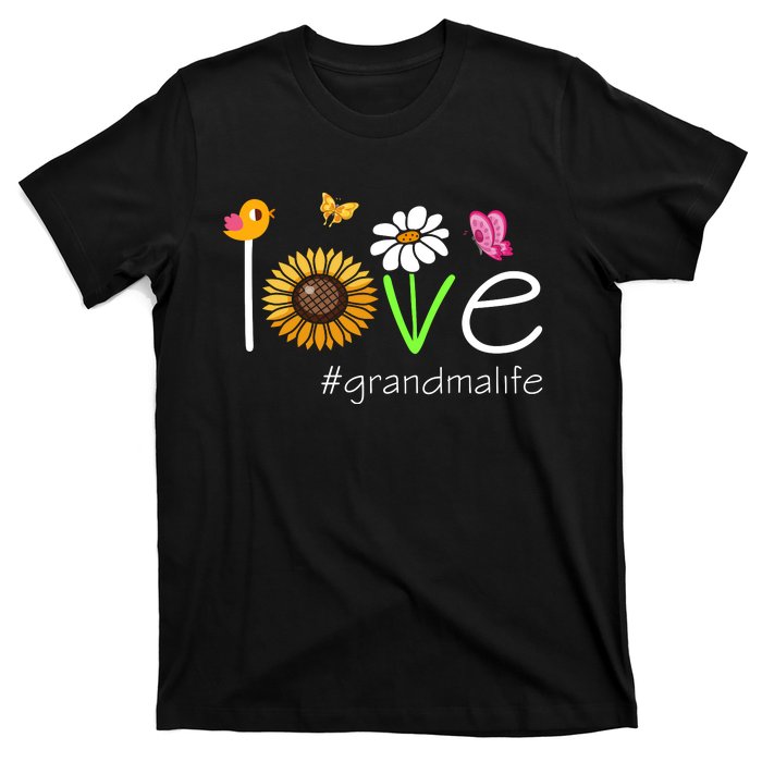 Love Grandma Life Cute Matching Family T-Shirt