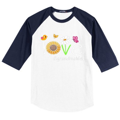 Love Grandma Life Cute Matching Family Baseball Sleeve Shirt