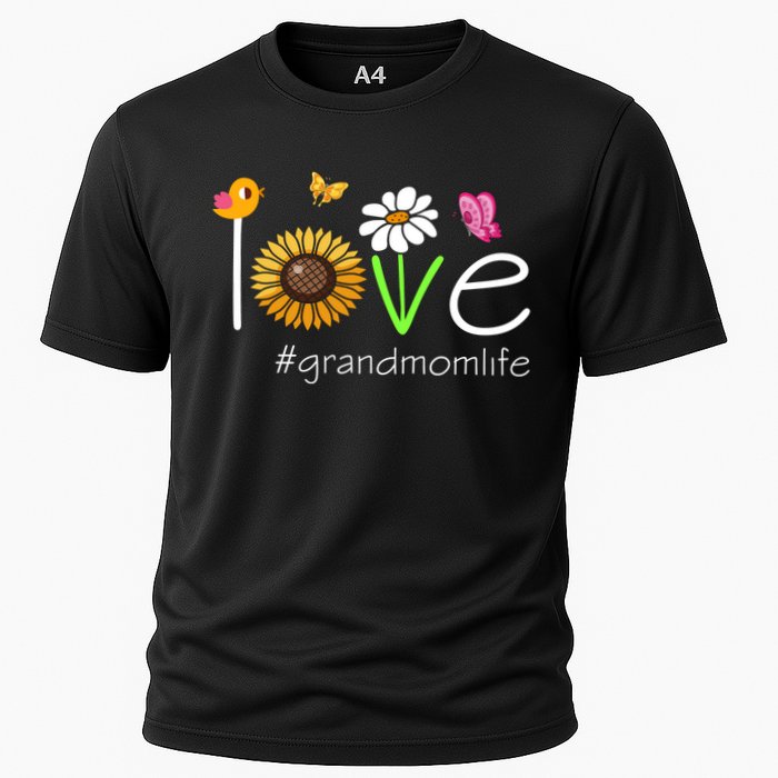 Love Grandmom Life Cute Matching Family Cooling Performance Crew T-Shirt