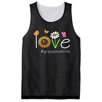 Love Grandmom Life Cute Matching Family Mesh Reversible Basketball Jersey Tank