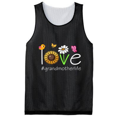 Love Grandmother Life Cute Matching Family Mesh Reversible Basketball Jersey Tank