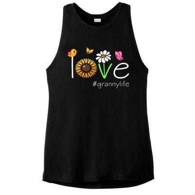 Love Granny Life Cute Matching Family Ladies PosiCharge Tri-Blend Wicking Tank