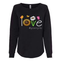 Love Granny Life Cute Matching Family Womens California Wash Sweatshirt