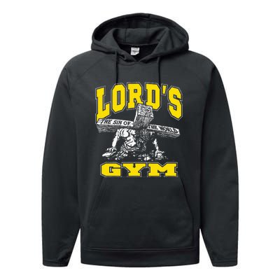 Lords Gym LordS The Sin Of World Jesus Performance Fleece Hoodie