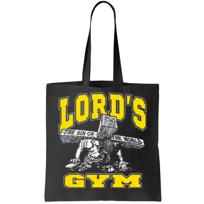 Lords Gym LordS The Sin Of World Jesus Tote Bag