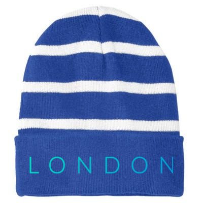 London Gift Striped Beanie with Solid Band