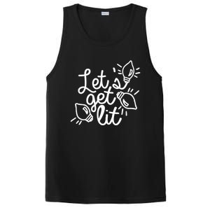 Let Get Lit Party Christmas Xmas Vibe Lit Af Ing Pun Great Gift PosiCharge Competitor Tank