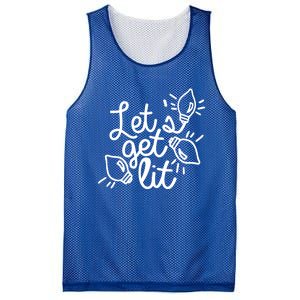 Let Get Lit Party Christmas Xmas Vibe Lit Af Ing Pun Great Gift Mesh Reversible Basketball Jersey Tank