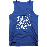 Let Get Lit Party Christmas Xmas Vibe Lit Af Ing Pun Great Gift Tank Top