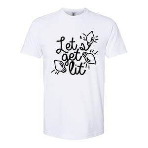 Let Get Lit Party Christmas Xmas Vibe Lit Af Ing Pun Great Gift Softstyle CVC T-Shirt