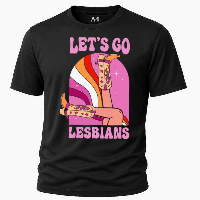 LetS Go Lesbians Lgbtq Lesbian Pride Month Cooling Performance Crew T-Shirt