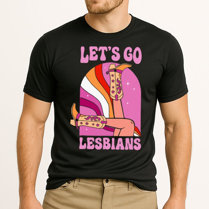 LetS Go Lesbians Lgbtq Lesbian Pride Month Cooling Performance Crew T-Shirt
