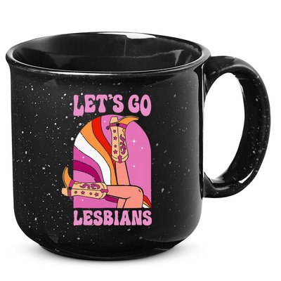 LetS Go Lesbians Lgbtq Lesbian Pride Month 15oz Campfire Ceramic Mug