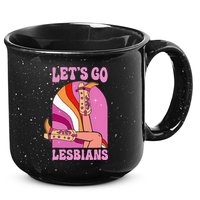 LetS Go Lesbians Lgbtq Lesbian Pride Month 15oz Campfire Ceramic Mug